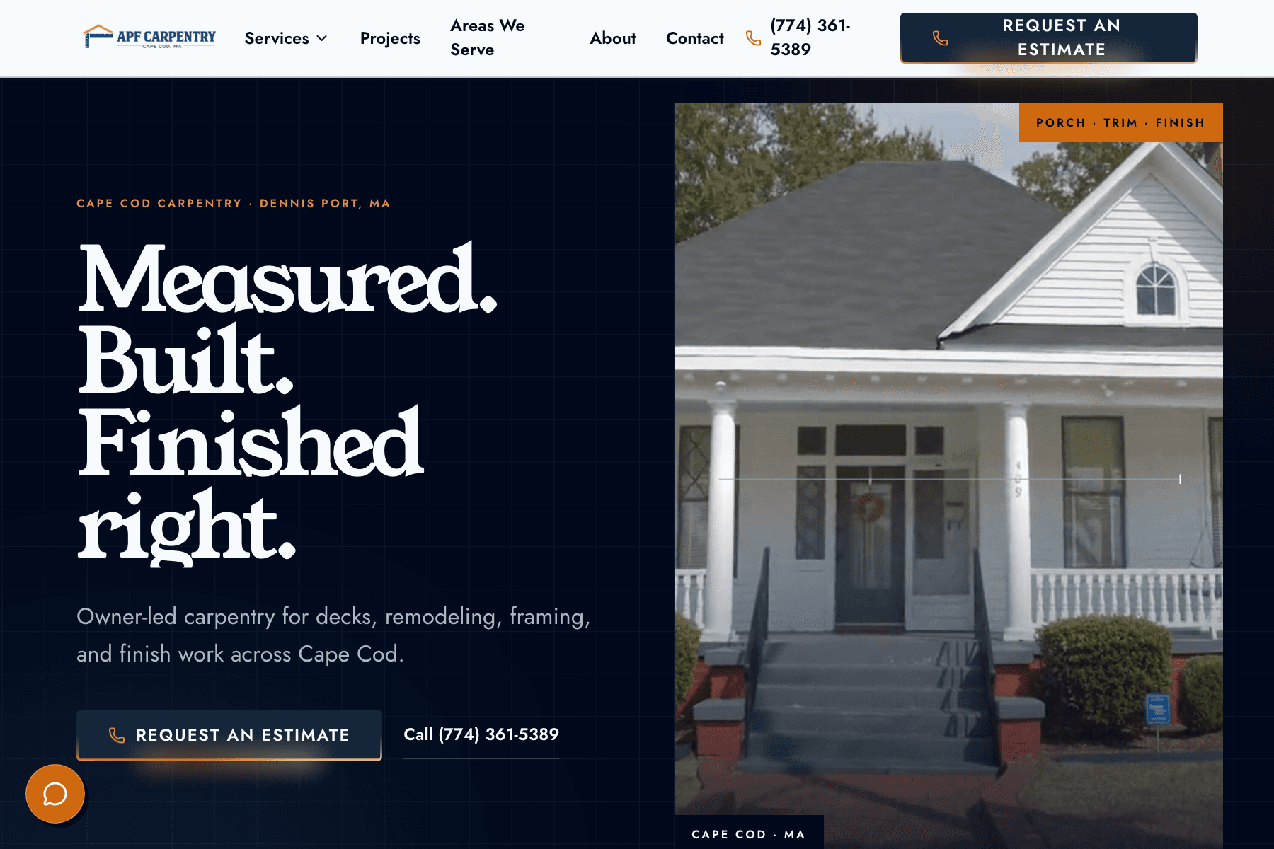 APF Carpentry Corp website