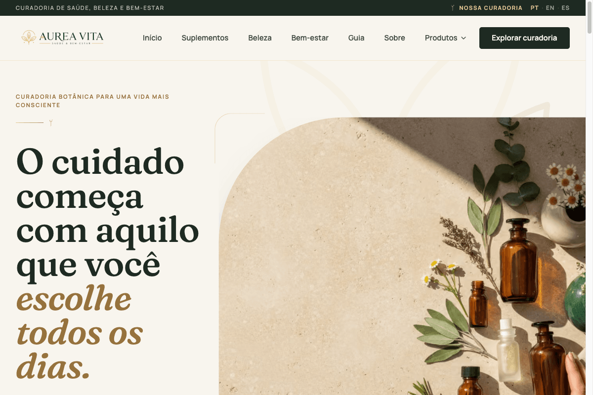 Aurea Vita website