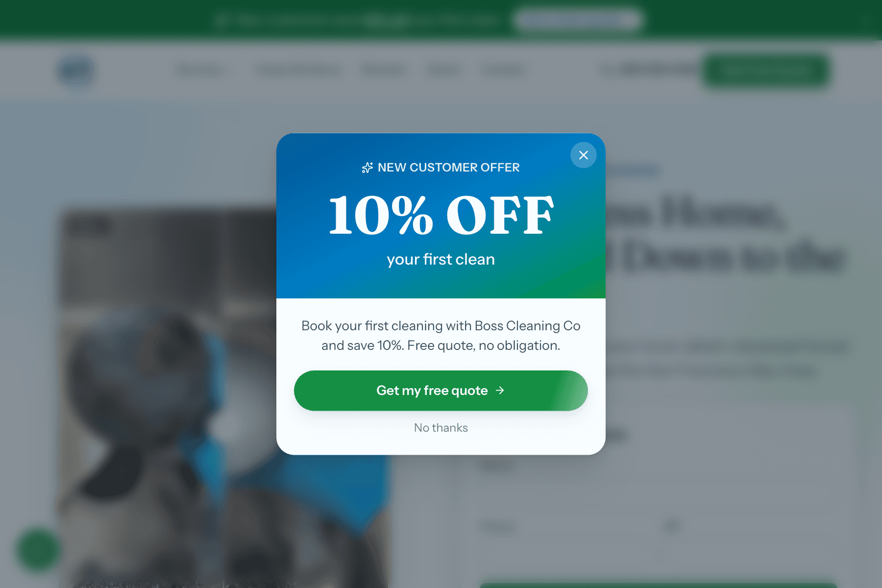 Boss Cleaning Co. website