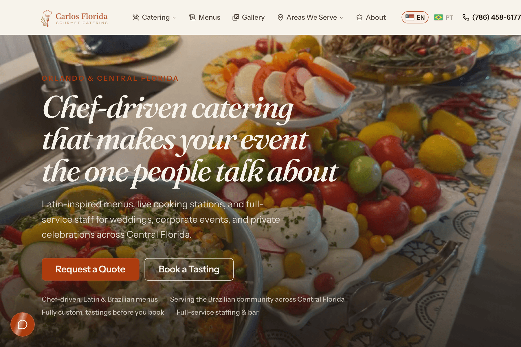 Carlos Florida Gourmet website