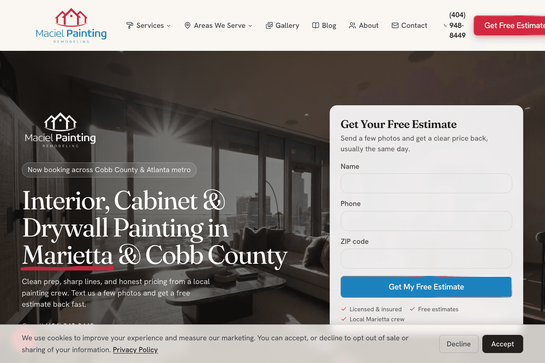 Maciel Painting website