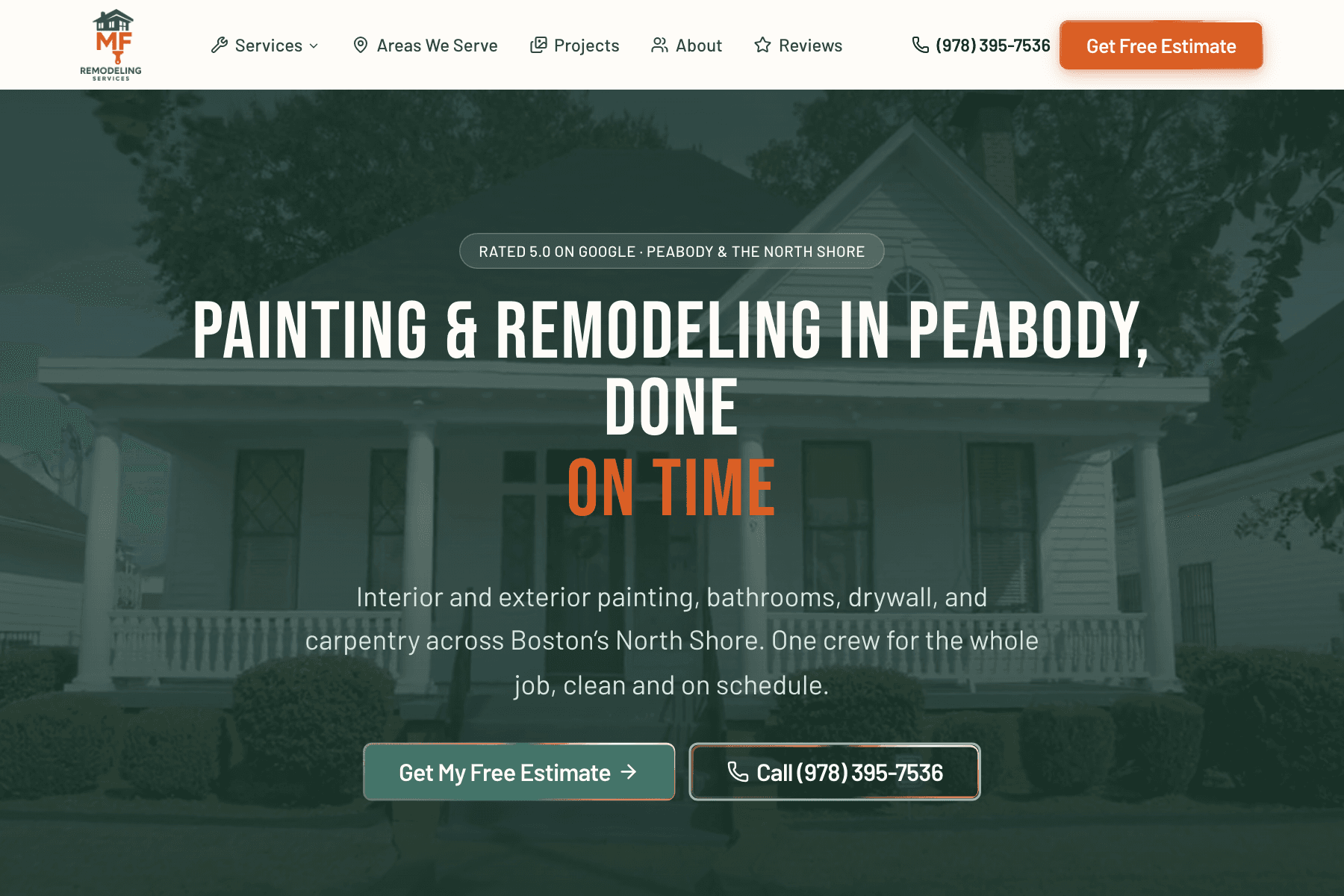 MF Remodeling Services website