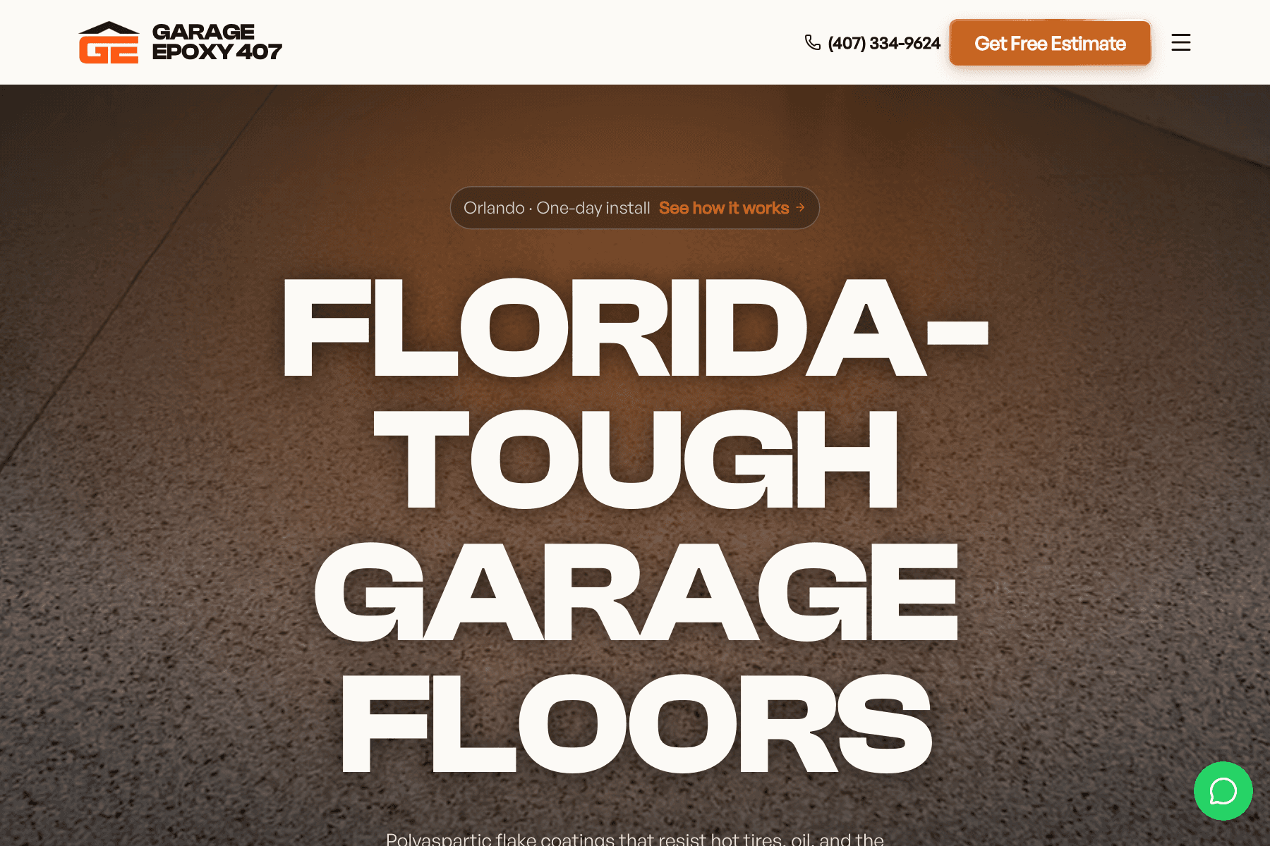 Orlando Garage Epoxy website