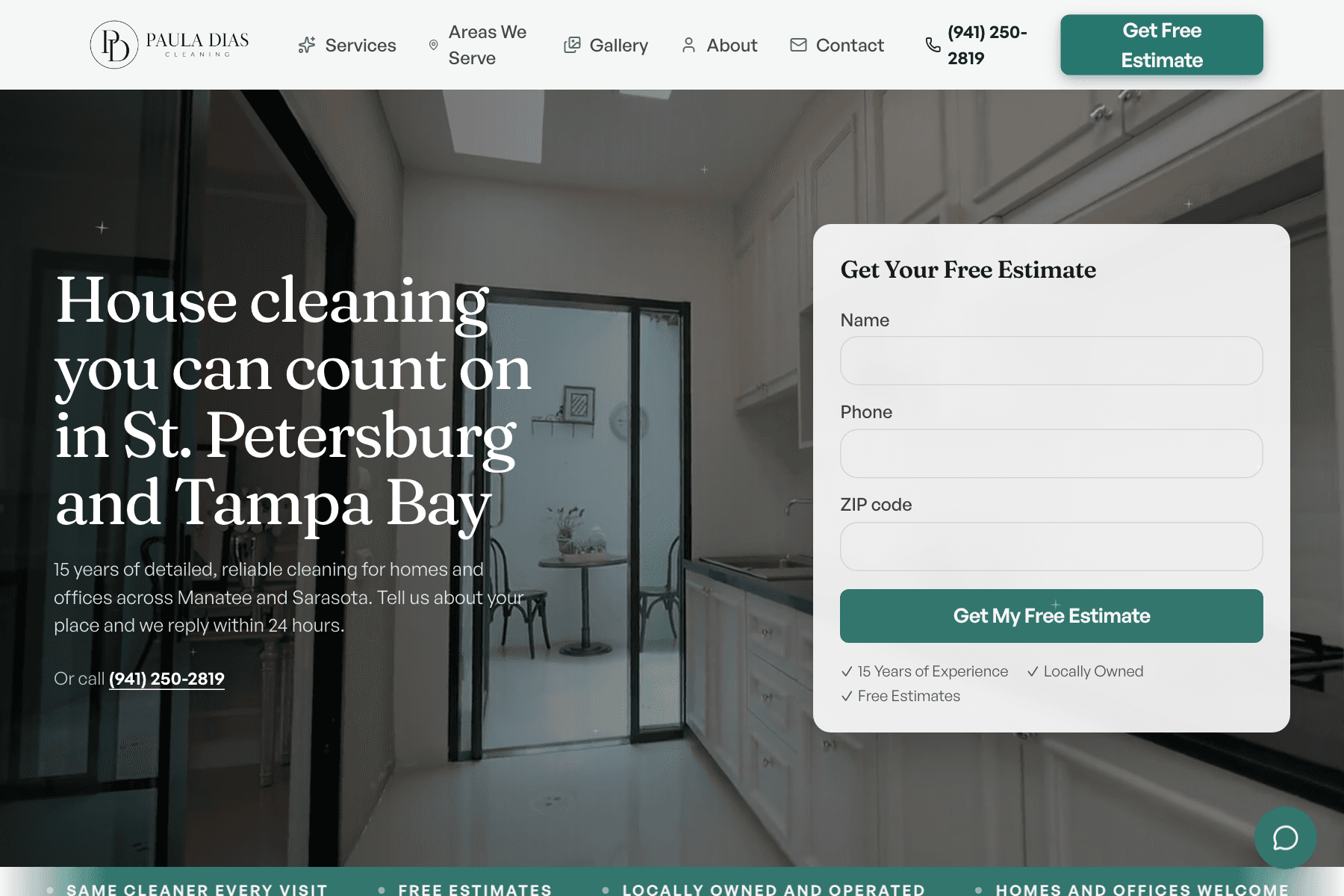 Paula Dias Cleaning website