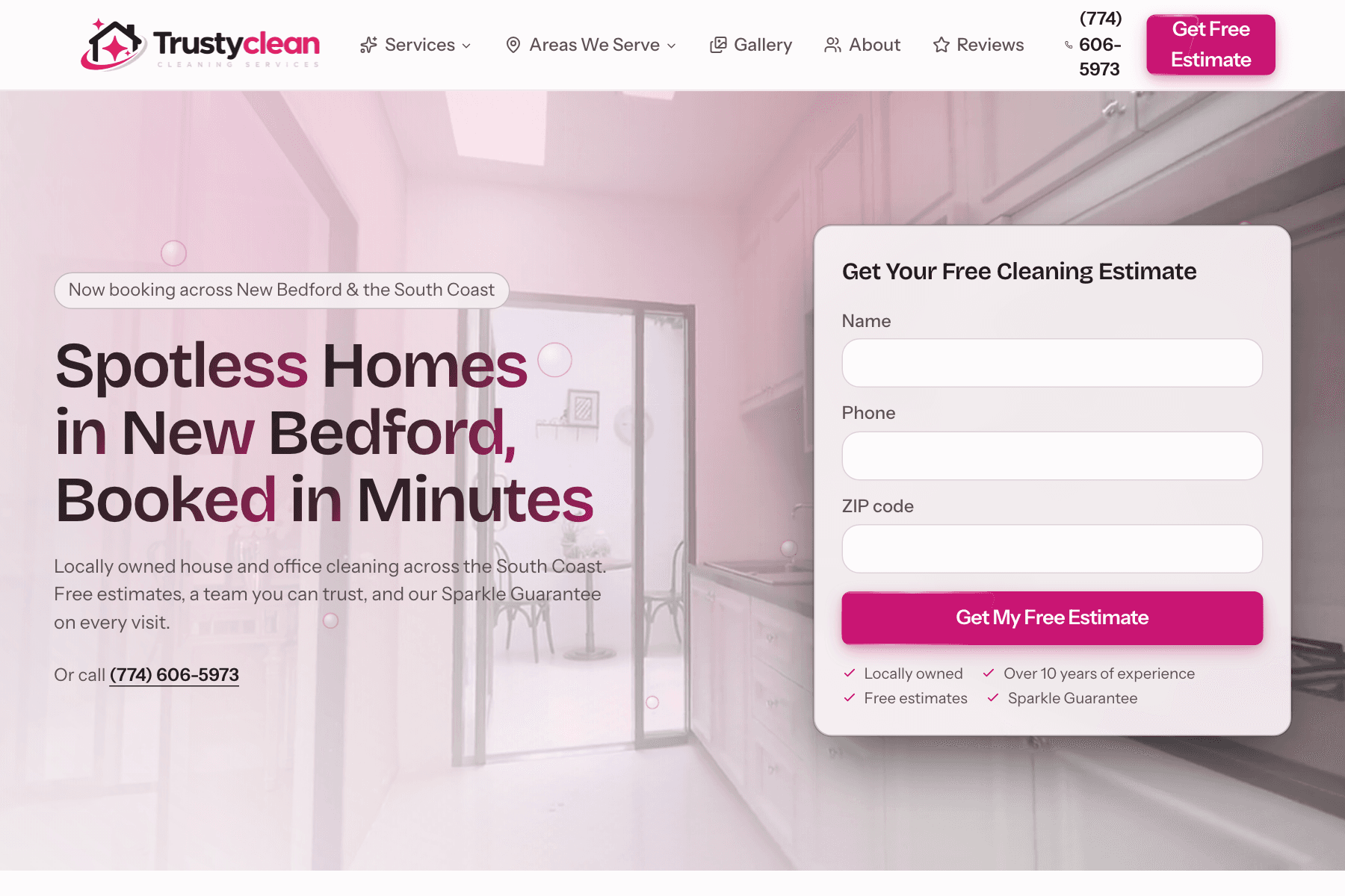 Trustyclean Cleaning website