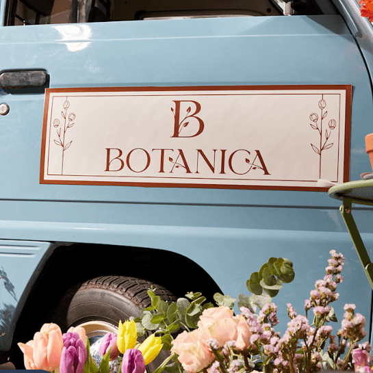 Car magnet mockup